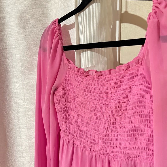 SIMONS - Pink Ruched Dress - Size Small - Picture 2 of 4